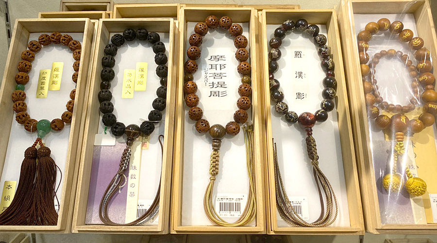 数珠コーナー男性用数珠　定番4　上野桜木店