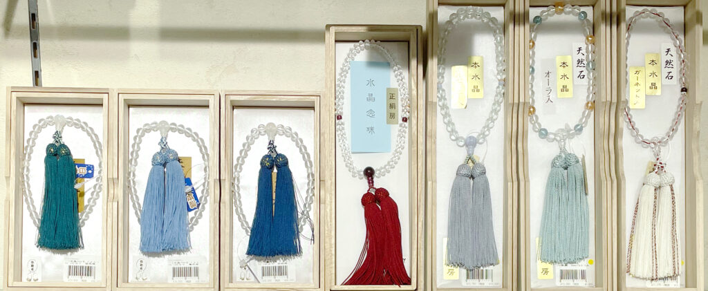 数珠コーナー女性用数珠　水晶02　上野桜木店